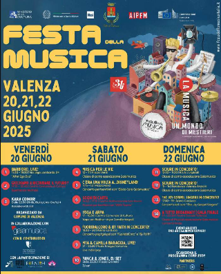 Valenza - Torna la Festa della Musica: tre giorni di eventi dedicati ai mestieri del suono