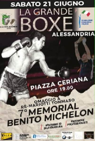 Alessandria - La boxe celebra il 7° Memorial Benito Michelon in onore di Tommaso Re Mariotti