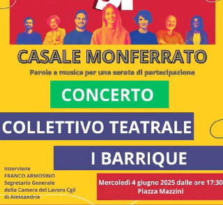 Casale Monferrato - Musica, parole e impegno civile per il Referendum sul lavoro