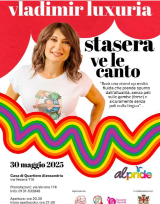 Alessandria - Vladimir Luxuria illumina la vigilia dell’AL Pride 2025 alla Casa di Quartiere