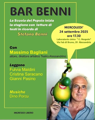 Alessandria - La "Scuola del Popolo" riparte con un omaggio a Stefano Benni